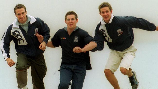 Luke Hodge with Chris Judd and Luke Ball, the top three in the 2001 draft.