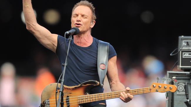 Sting performing in 2016. Picture: Alex Coppel.