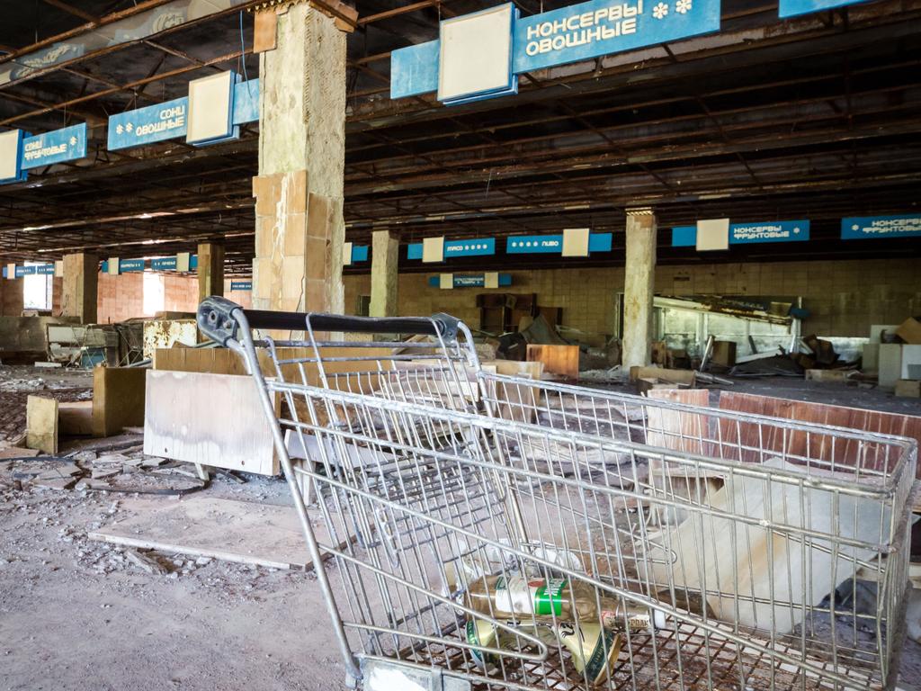 The skeletal remains of an old supermarket. Picture: Erwin Zwaan