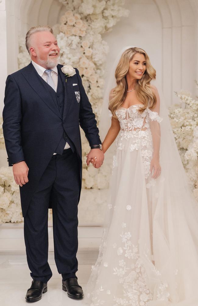 Kyle Sandilands and Tegan were married in Sydney’s Darling Point on Saturday. Picture: Instagram