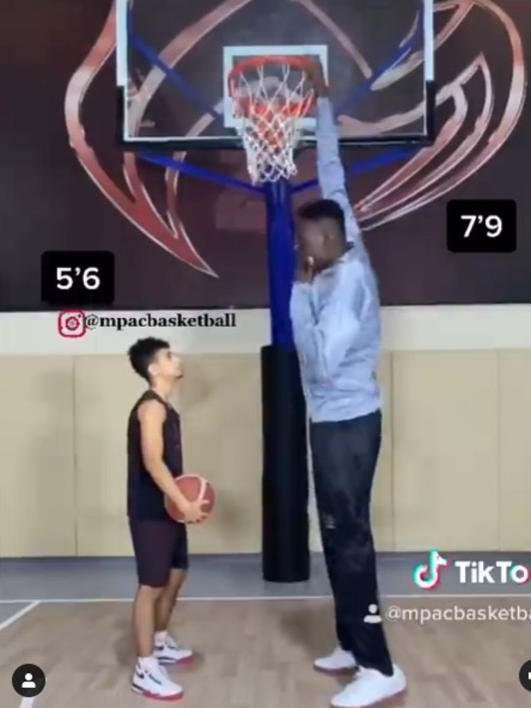 Abiodun Adegoke can dunk with both feet on the ground.