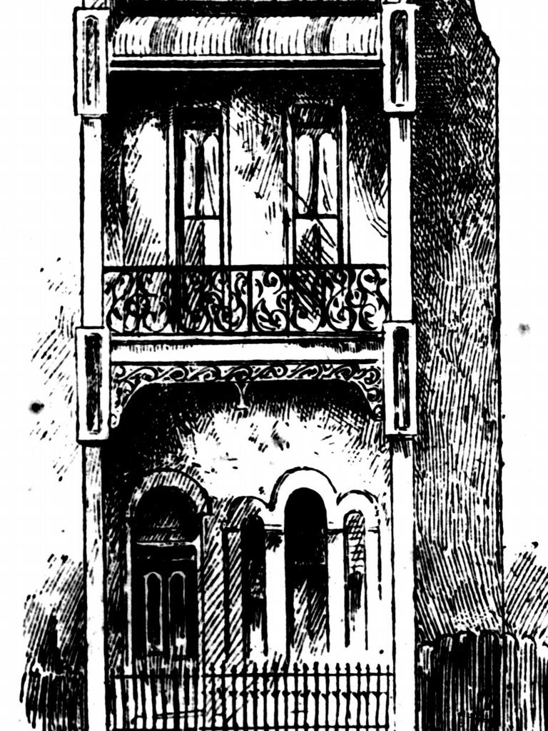 An illustration of the Makins’ Macdonaldtown home.