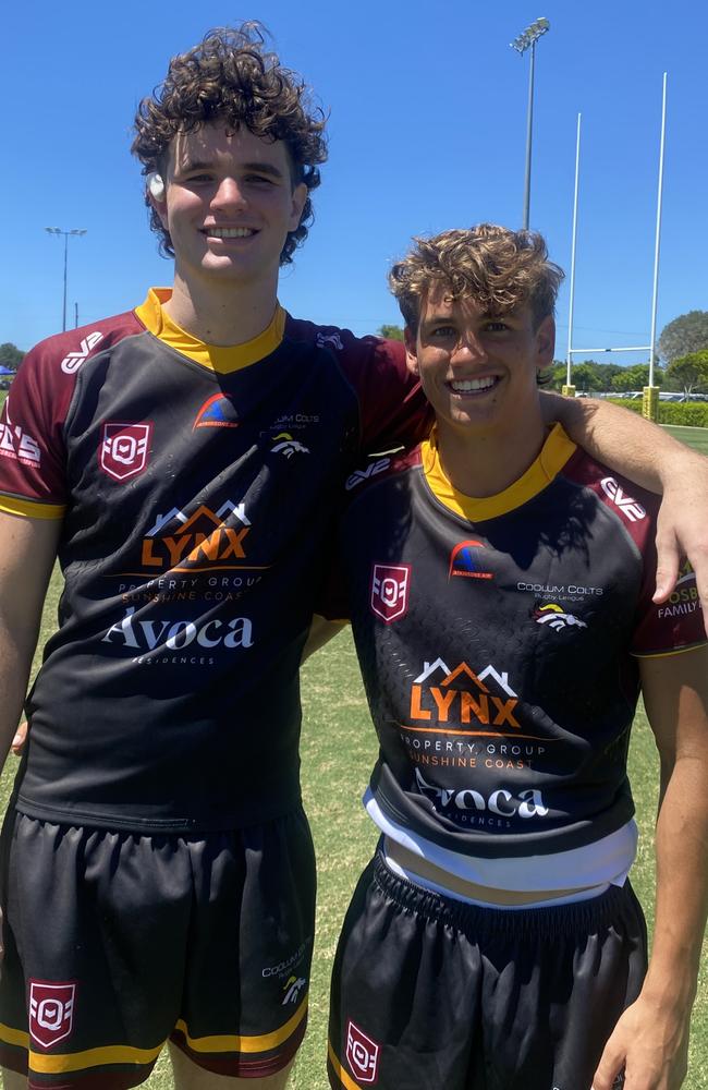 Coolum Colts under-19 players Cooper-Jay Roby and Koby Brown. Picture: Eddie Franklin