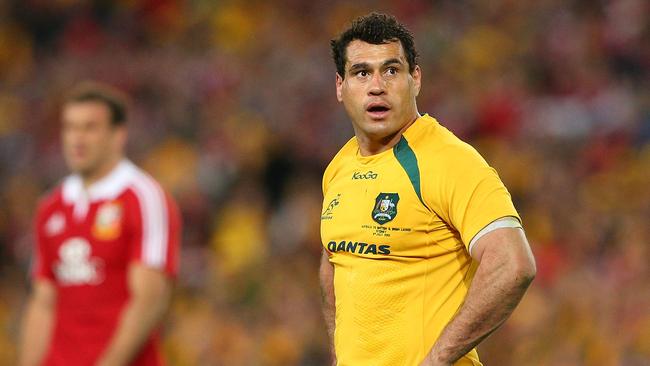 George Smith of the Wallabies playing against the British &amp; Irish Lions in 2013.