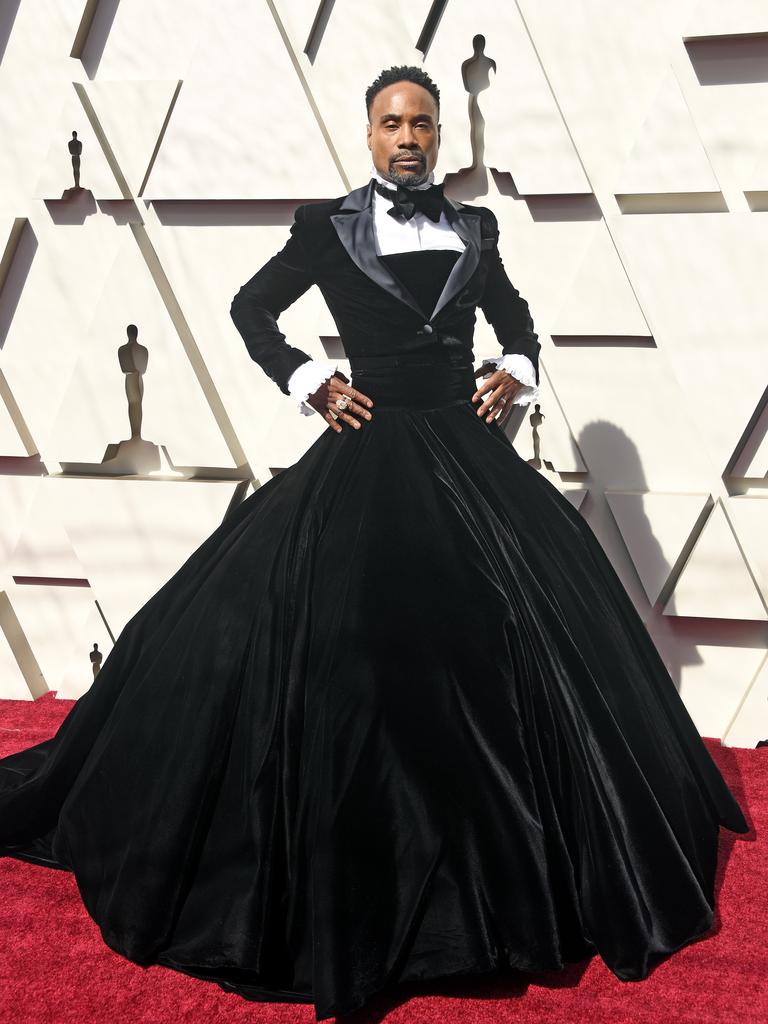 Billy Porter’s tux-dress: VERY camp. Picture: Getty 