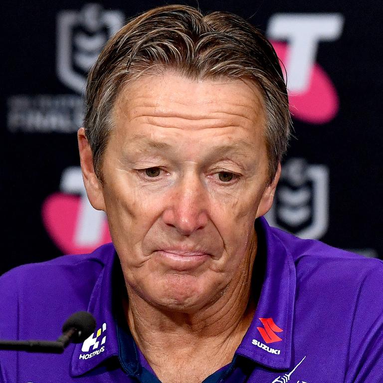 Storm coach Craig Bellamy has opened up on the tough off-season. Picture: Bradley Kanaris/Getty Images