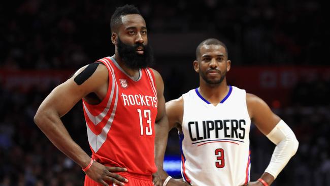 James Harden (l) and Chris Paul (r) is a playmaking duo of historic proportions.