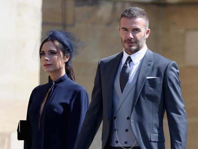 Victoria and David Beckham were among the superstar guests at Prince Harry’s wedding. Picture: Getty Images