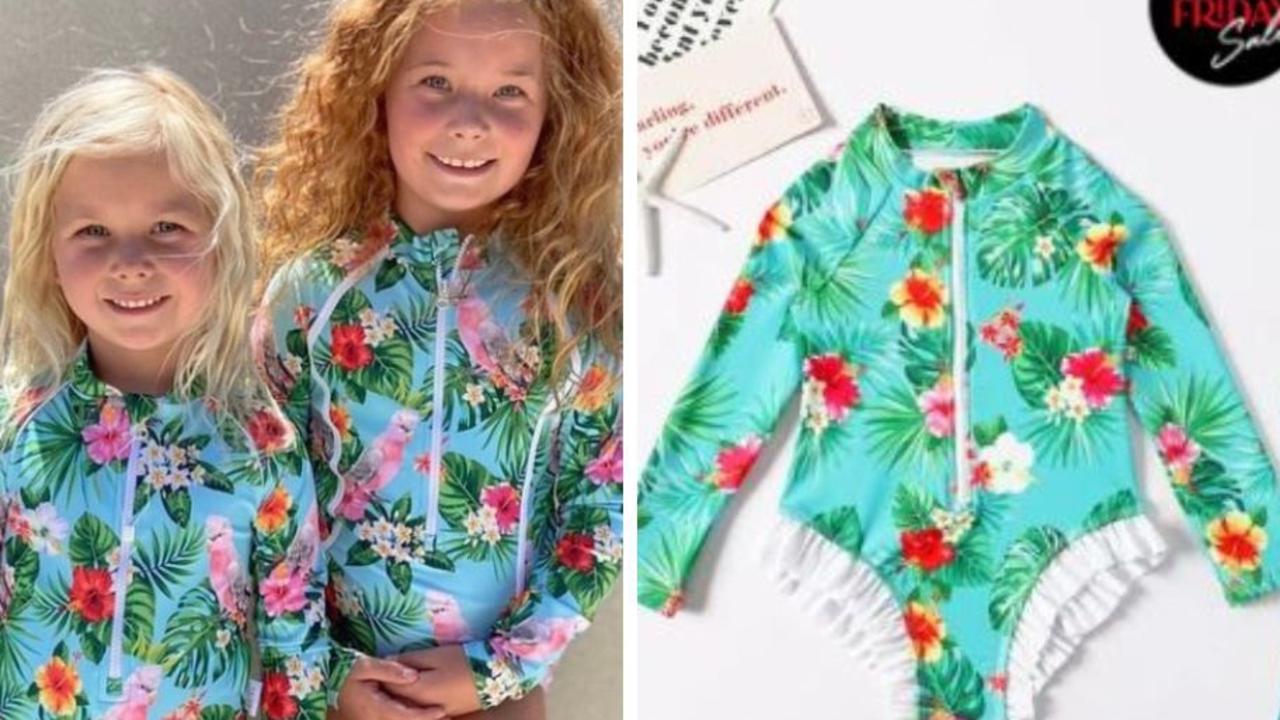 A small business owner says global clothing giant Shine has been selling replicas of four of her designs. Here is one comparison between Ms Gordon's outfits and the ones for sale by the Chinese fashion retailer.