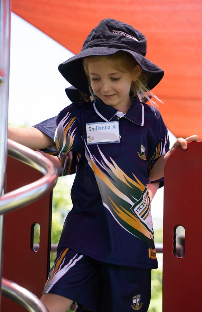 Indianna Andreassen at Victory College's first day of class. January 22,2024. Picture: Christine Schindler