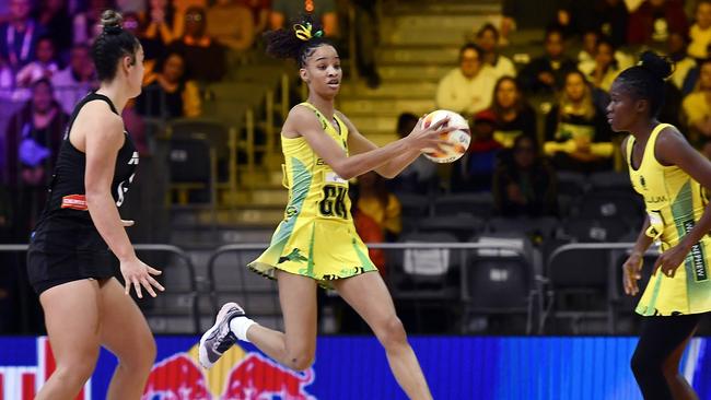 Shamera Sterling is among the Super Netball stars that Australia must be wary of against Jamaica. Picture: Ashley Vlotman/Gallo Images/Netball World Cup 2023