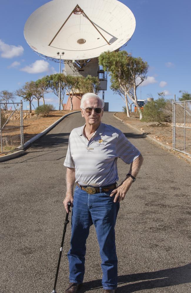 Gene Cernan during a visit to Carnarvon Space and Technology Museum.