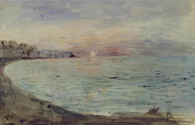 Eugene Delacroix, Cliffs near Dieppe, 1852–55, bequest of Michel Monet 1966, Musee Marmottan Monet, Paris. Picture: Musee Marmottan Monet, Paris