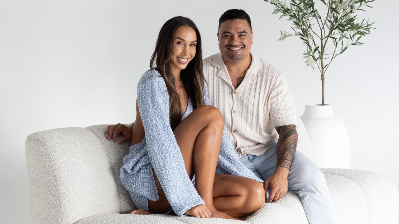 Chontel Duncan and husband Sam. Picture: David Kelly