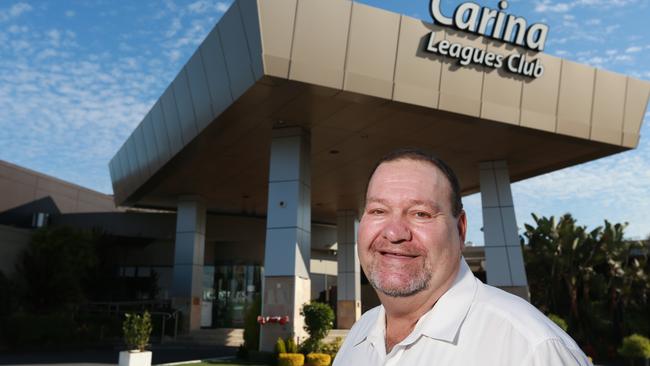 Chairman Wade Core ready for the Carina Leagues Club to open its doors. Picture: Sarah Marshall