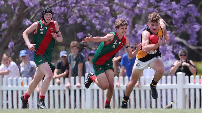 SEQ AFL junior grand final day. Sandgate vs Redcliffe U/16 Grand Final. Pic Peter Wallis