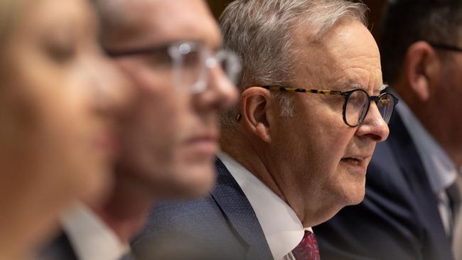 Prime Minister Anthony Albanese met with state and territory leaders in Canberra on Friday morning. Picture: NCA NewsWire / Gary Ramage