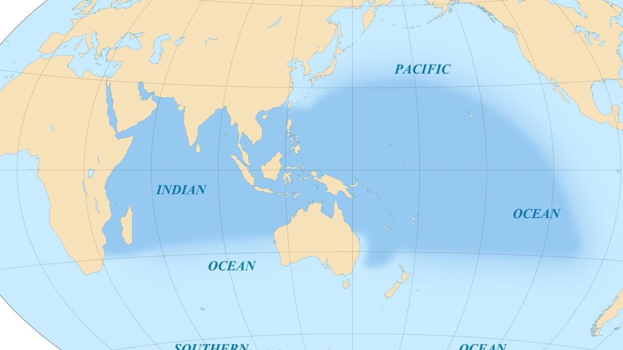 What is and isn’t the Indo Pacific (above) and Asia Pacific is contested. But Beijing is said to feel Indo Pacific lessens its role in the region. Picture: Eric Gaba/Wikimedia Commons