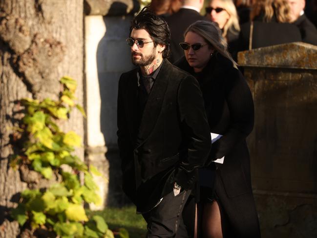 Zayn Malik cut a sad figure at the funeral. Picture: Getty Images