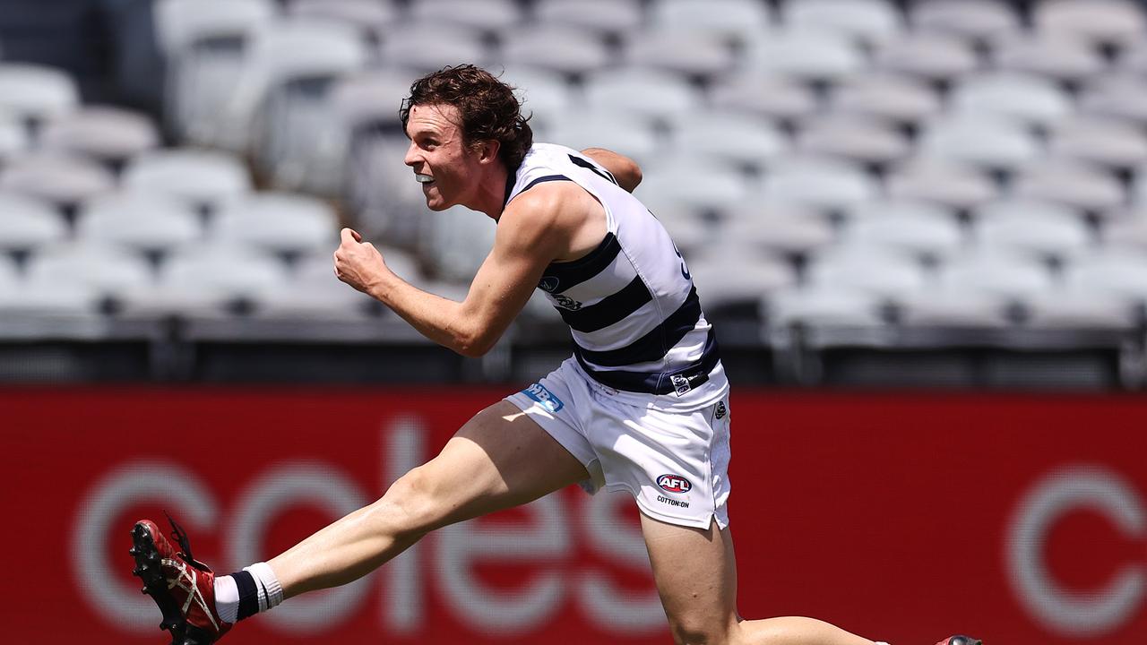 Max Holmes can add speed to Geelong’s midfield group. Picture: Michael Klein