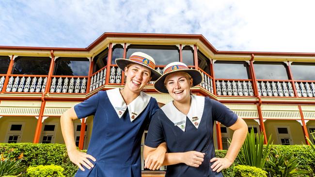 Josephine Crothers and Ruby Dyer at The Glennie School, Toowoomba. Picture: Richard Walker