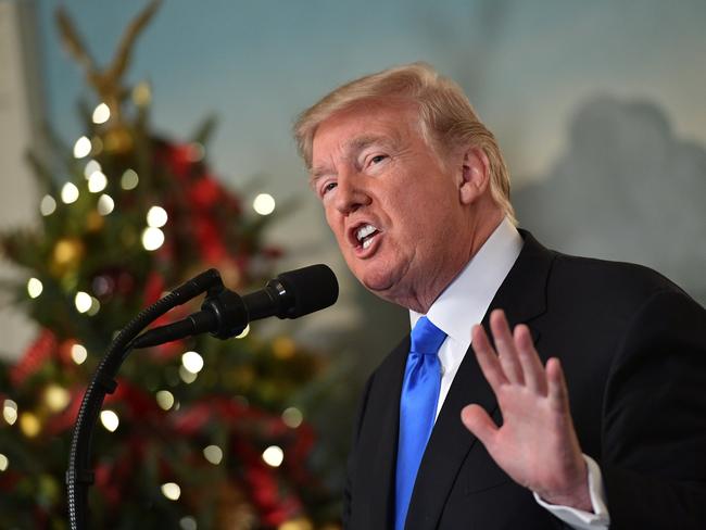 President Trump’s recognition of Jerusalem was the fulfilment of a campaign pledge. Picture: AFP