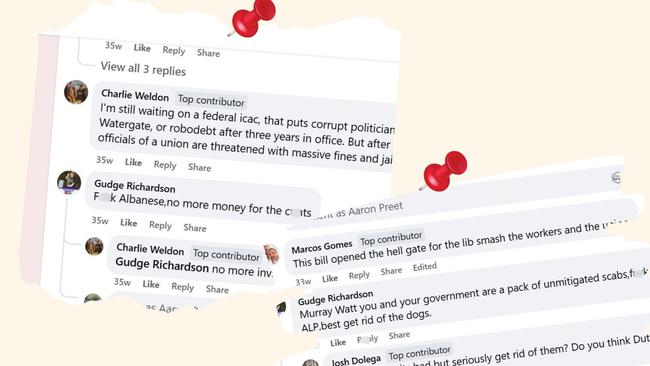 Comments made by Gudge Richardson on Facebook in 2024.