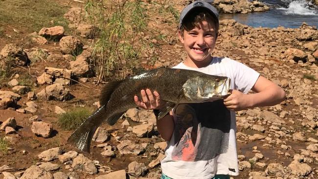 <s1>Joshua Beal, 11, recently landed his first legal barra.</s1>                                             <s1/>