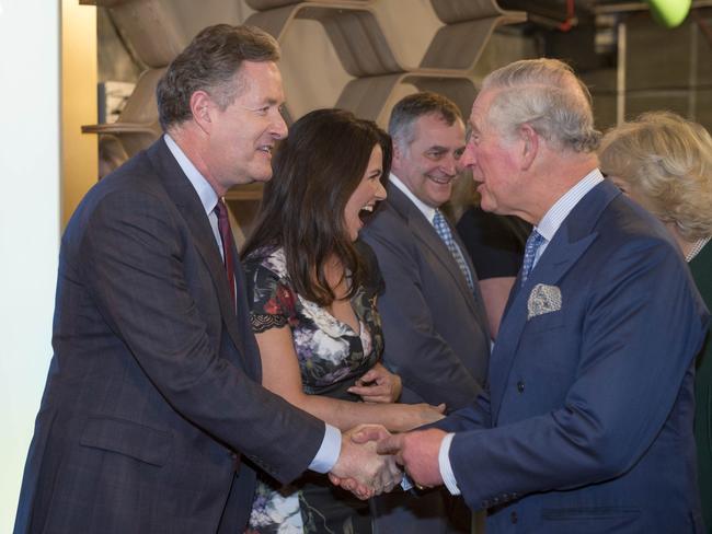 Piers Morgan greets King Charles during a TV appearance in 2018. Picture: Getty Images