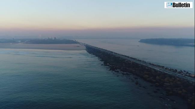 Drone footage of The Spit