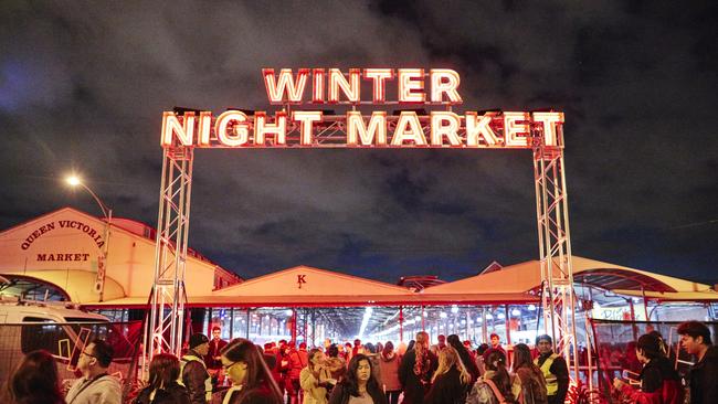 Queen Victoria Market winter night market. Pic: QVM