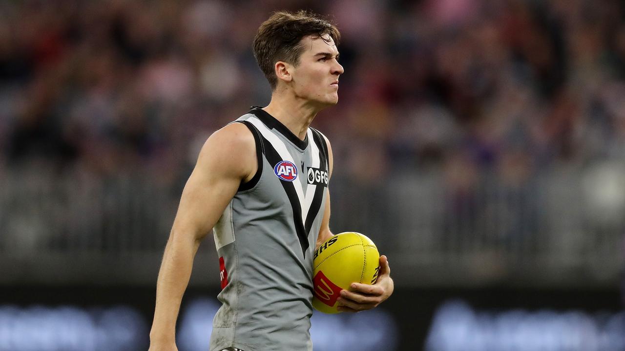 Connor Rozee has added some extra spark to the Power’s midfield mix. Picture: Will Russell/AFL Photos via Getty Images