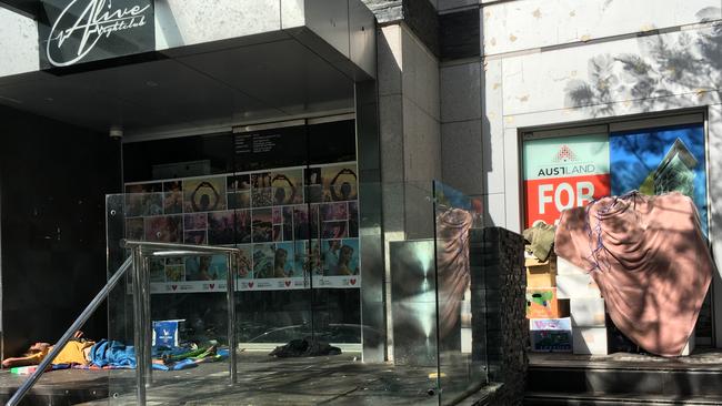 Homeless man at Orchid Avenue, Gold coast 