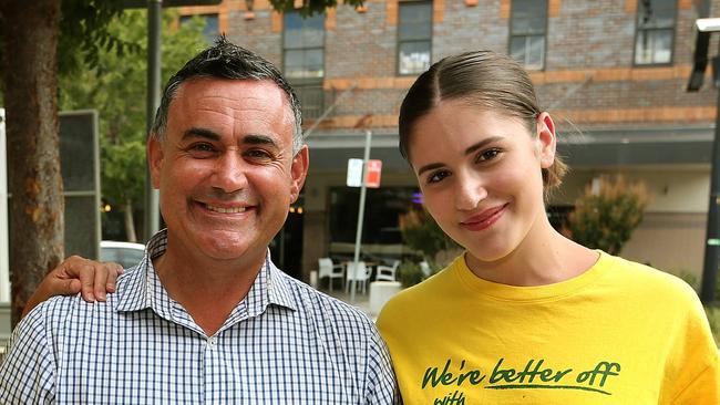 Deputy Premier John Barilaro with his daughter Domenica. Picture: Kym Smith