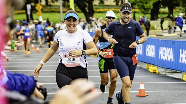 Athletes at the Ironman 70.3 Tasmania in Hobart on Sunday 4th February. Picture: Linda Higginson
