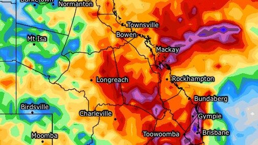 Severe thunderstorms are forecast for large parts of Queensland today. Picture: Weatherwatch