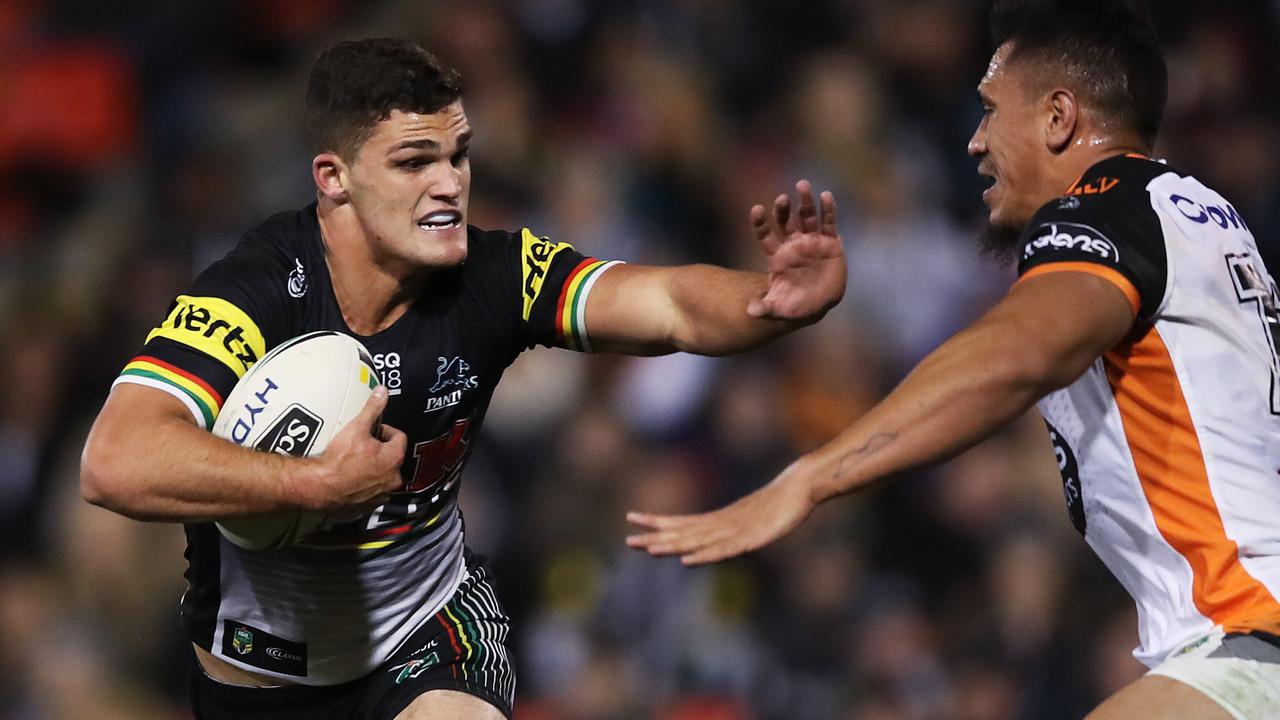 Nathan Cleary in action against the Tigers.