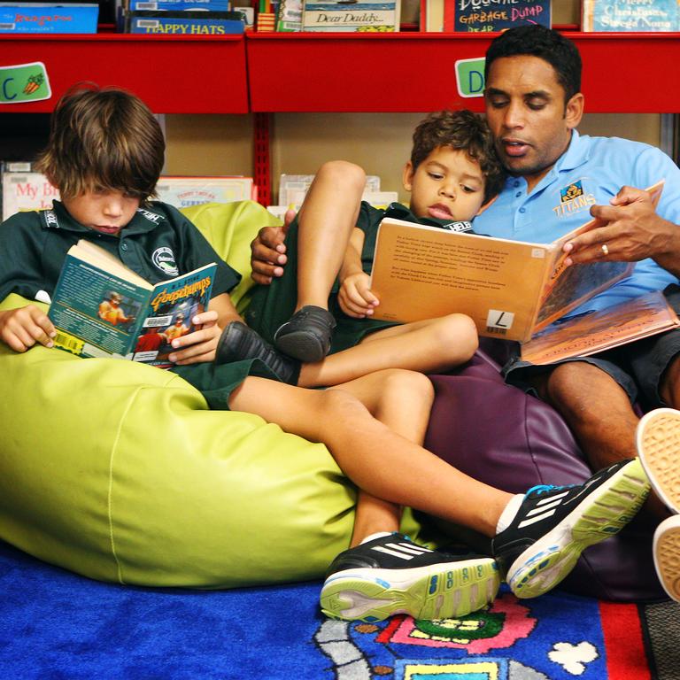 Preston Campbell with Jayden Campbell, 12 years, and Jake Campbell, 6.