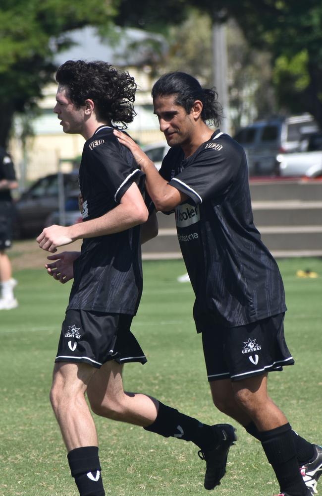 Frenchville Football six-a-side carnival, men's A final, Clinton versus Central, at Jardine Park, Rockhampton, February 25, 2024.