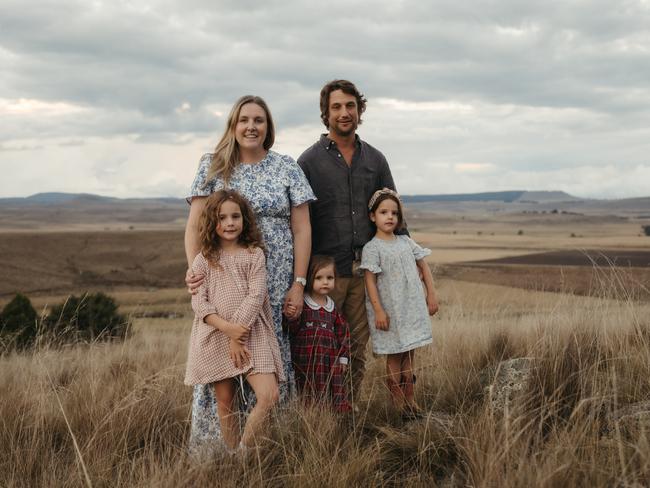 Kate Brow and her young family. PICTURE: Supplied.