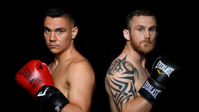 The Tim Tszyu and Dennis Hogan fight could be on the brink of being called off. Picture: NCA NewsWire/Joel Carrett