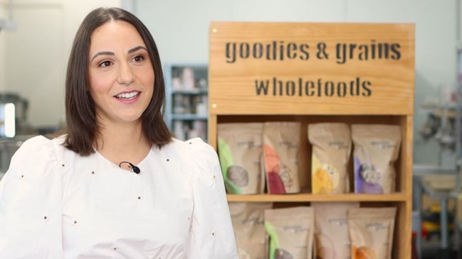 Emilia Pirone won the South Australian Young Entrepreneur of the Year award after expanding her business Goodies and Grains. Picture: Supplied