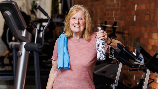 84-year-old Elaine Herbert in training at Fit 4 Living in Gardenvale in suburban Melbourne. Picture: Aaron Francis/The Australian