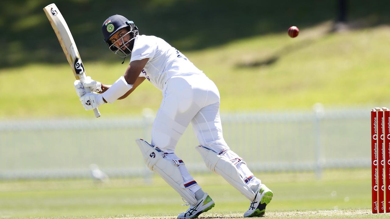 Cheteshwar Pujara, pictured batting against Australia A, was virtually immovable from the middle the last time India toured Australia. Picture: Phil Hillyard