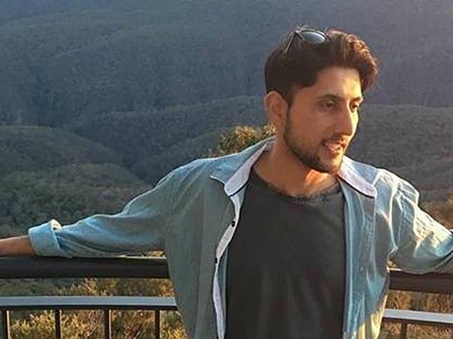 Sources have told The Daily Telegraph that “IS” was found written in blood on a glass pane at the servo where Mr Akbar was killed. Picture: Supplied