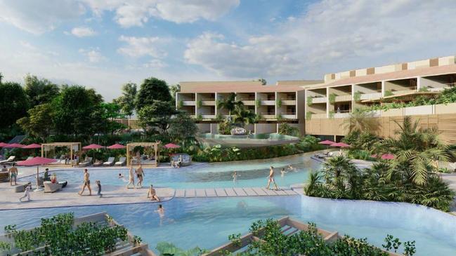 GH Properties prioritised the pool area in plans for the five-star Noosa Springs resort.