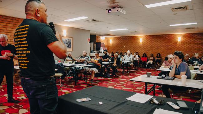 Roy Ah-See addresses a Dubbo information session.