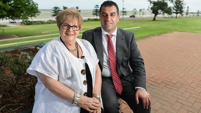 Foreshore Motor Inn owner Barbara Derham and Pelligra chairman Ross Pelligra. Picture: Tom Huntley