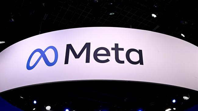 (FILES) A logo of US company's Meta is displayed during the Vivatech technology startups and innovation fair, at the Porte de Versailles exhibition center in Paris, on May 22, 2024. Meta is considering whether to move its incorporation to Texas, a US state seen as amenable to companies run by big shareholders like Mark Zuckerberg, the Wall Street Journal reported January 31, 2025. The social media giant has been incorporated in Delaware since 2004, when the company was known as Facebook. A shift to Texas by Meta would follow in the footsteps of Elon Musk, who switched incorporation of Tesla and some other companies he runs to the state after a Delaware judge voided his huge compensation package. (Photo by JULIEN DE ROSA / AFP)