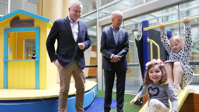 Premier Jeremy Rockliff opening a new playground at the Royal Hobart Hospital. Picture: Nikki Davis-Jones